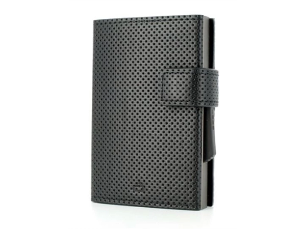 OGON DESIGNS CASCADE ZIPPER SNAP, TRAFORATO BLACK