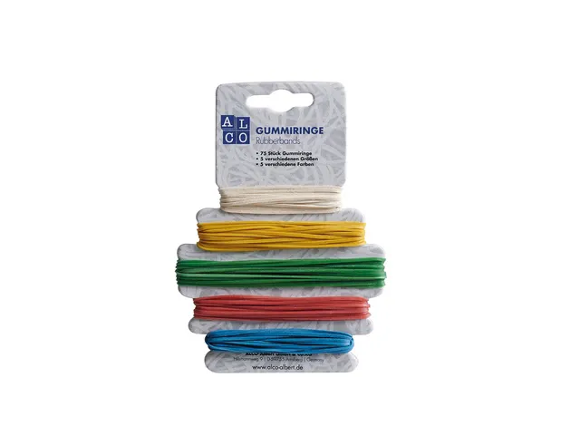 Elastiek Alco 75 Stuks (5 Kleuren - 15 Stuks)