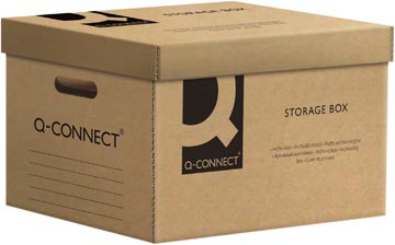 Q-Connect Containerdoos, Met Deksel, Formaat: 51,5 X 30,5 X 35 Cm, Grijs