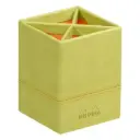 Rhodiarama pennenhouder in Italiaans kunstleer 8x8x11 cm - Anijsgroen