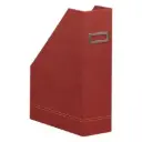 Rhodiarama Tijdschriftenhouder In Italiaans Kunstleer 10X25X31 Cm - Oranjerood