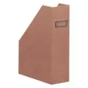Rhodiarama Tijdschriftenhouder In Italiaans Kunstleer 10X25X31 Cm - Bois-De-Rose