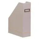Rhodiarama Tijdschriftenhouder In Italiaans Kunstleer 10X25X31 Cm - Zilver