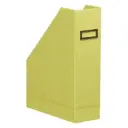 Rhodiarama Tijdschriftenhouder In Italiaans Kunstleer 10X25X31 Cm - Anijsgroen