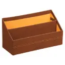 Rhodiarama Brievenhouder In Italiaans Kunstleer 25X10X14 Cm - Koper