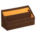 Rhodiarama Brievenhouder In Italiaans Kunstleer 25X10X14 Cm - Brons
