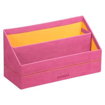 Rhodiarama Brievenhouder In Italiaans Kunstleer 25X10X14 Cm - Fuchsia