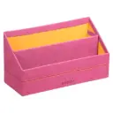 Rhodiarama brievenhouder in Italiaans kunstleer 25x10x14 cm - Fuchsia