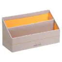 Rhodiarama Brievenhouder In Italiaans Kunstleer 25X10X14 Cm - Zilver