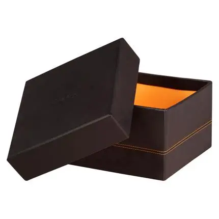 Rhodiarama Set Van 5 Nestbare Dozen In Italiaans Kunstleer 44X34X16 Cm - Zwart