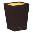 Rhodiarama prullenmand in Italiaans kunstleer 27x27x32 cm - Zwart