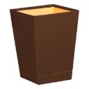Rhodiarama Prullenmand In Italiaans Kunstleer 27X27X32 Cm - Brons