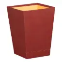 Rhodiarama Prullenmand In Italiaans Kunstleer 27X27X32 Cm - Oranjerood
