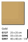 -Point 2 Point Servetten, Goud, 40X40 Cm, 1/4, 50St