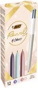 Bic 4-kleurenbalpen Pearl assorti