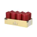 Stompkaarsen Ø 50 Mm 100 Mm Bordeaux 16 Branduren 8/Doos