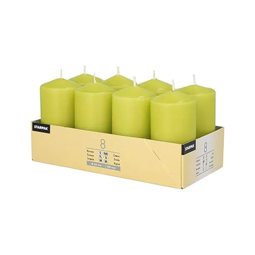 Stompkaarsen Ø 50 Mm 100 Mm Kiwi 16 Branduren 8/Doos