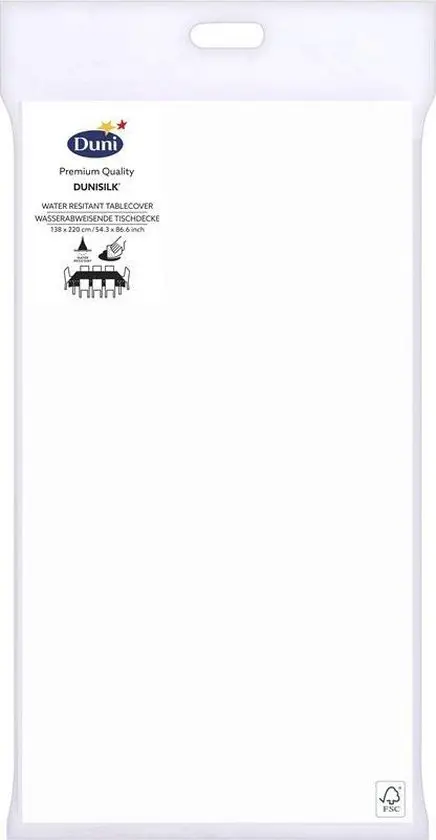 Duni Tafellakens 1,38 X 2,2 M White			 