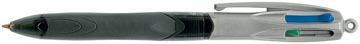 Balpen 4 Kleuren Grip (Zwart)