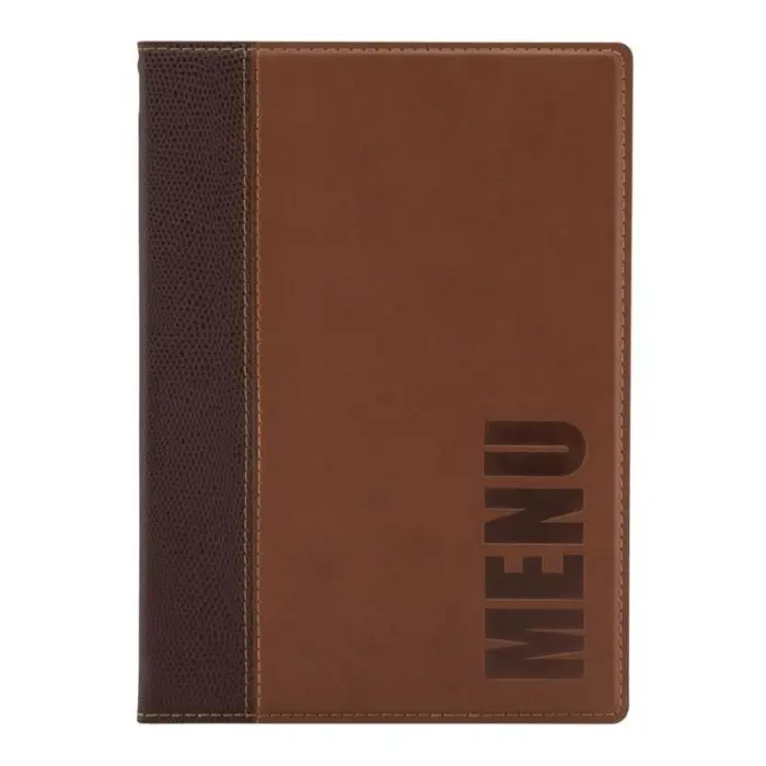 Menukaart Securit Trendy A5 1 x 2 tassen bruin
