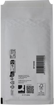 Q-CONNECT luchtkussenenveloppen, wit, 1-A, 120 x 175 mm, doos van 200 stuks