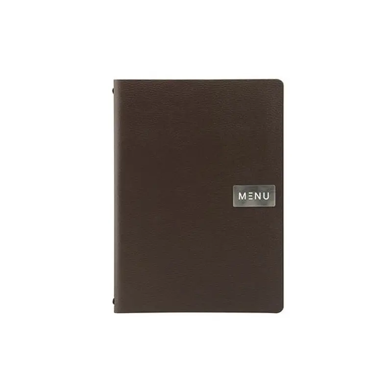 Menuhouder A4 leder bruin raw 33x24,6xh5cm