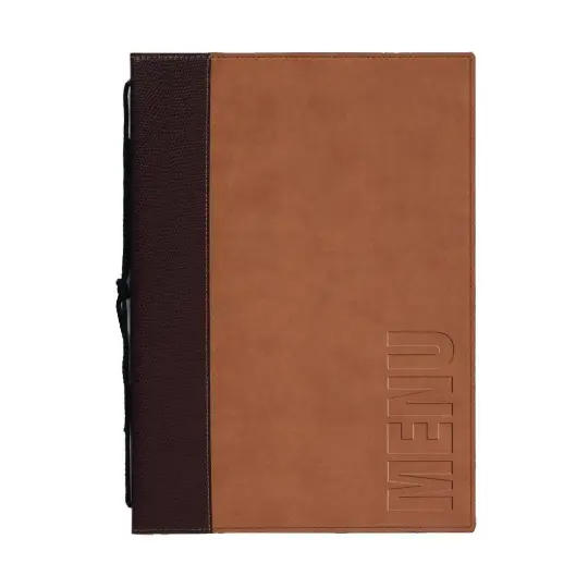 Menukaart Securit Trendy A4 1 x 2 tassen bruin