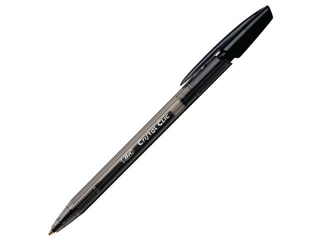 Bic Cristal Clic - Zwart - 0.4Mm