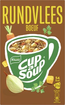 Knorr Cup-a-Soup rundvlees, pak van 21 zakjes