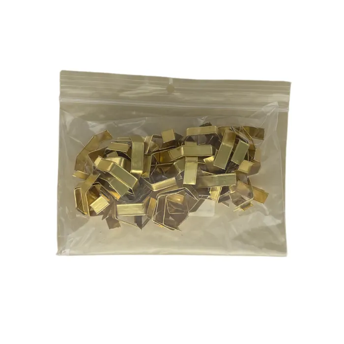 PP sluitclips (u-clips) - goud - 45mm - 100 stuks