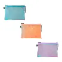 Etui met rits in soepel plastic Candy Tidy - A4 - Geassorteerd - New 