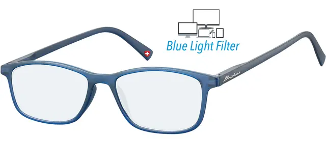 Leesbril  Montana +2.00 dpt blue light filter blauw