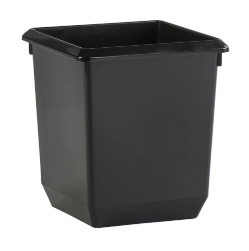 Vierkant tapse papierbak 21 liter, V-Part - zwart