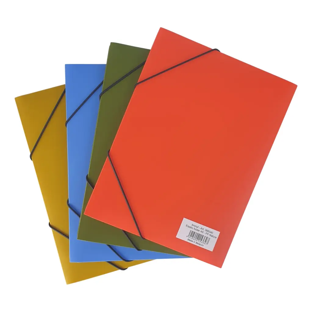 Elastomap A5, nature - geassorteerde kleuren, PP