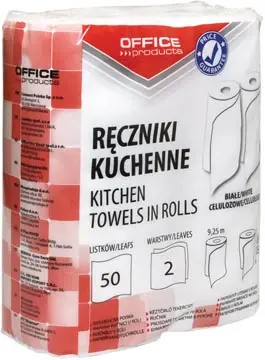 OFFICE products keukenpapier, 2 laags, 50 vellen, pak van 2 rollen