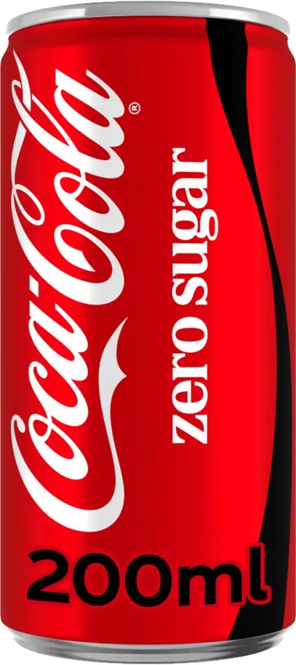 Coca-Cola Zero frisdrank, mini blik van 20 cl, pak van 24 stuks