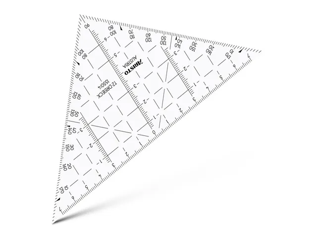 Geodriehoek Aristo 16 cm transparant flexibel zonder facet