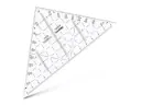 Geodriehoek Aristo 16 cm transparant flexibel zonder facet