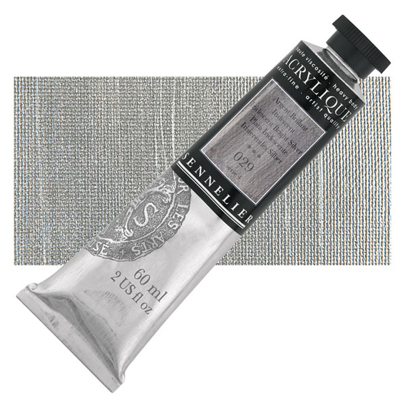 Sennelier - Extra fijne acrylverf - Iriserend Zilver glanzend (029) - 60ml - serie 4  