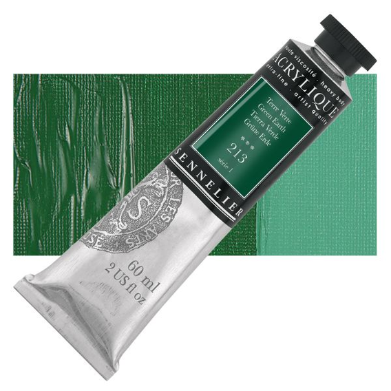 Sennelier - Extra fijne acrylverf - Groene aarde (213) - 60ml - serie 1