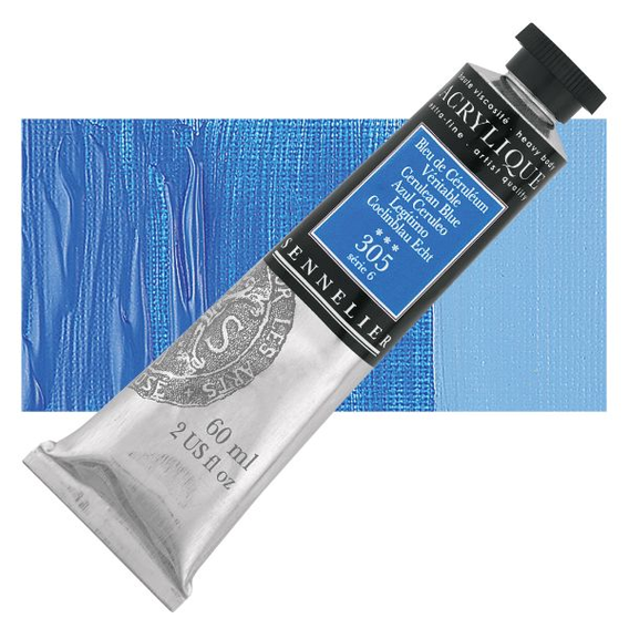Sennelier - Extra fijne acrylverf - Ceruleumblauw (305) - 60ml - serie 6