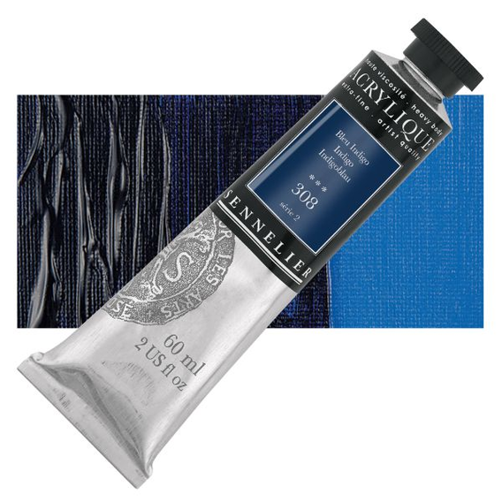 Sennelier - Extra fijne acrylverf - Indigoblauw (308) - 60ml - serie 2