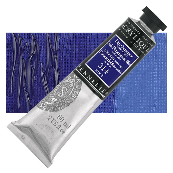 Sennelier - Extra fijne acrylverf - Ultramarijnblauw (rode tint) (314) - 60ml - serie 2  