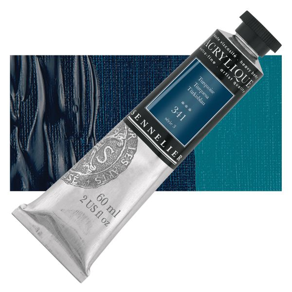 Sennelier - Extra fijne acrylverf - Turkoois (341) - 60ml - serie 3 