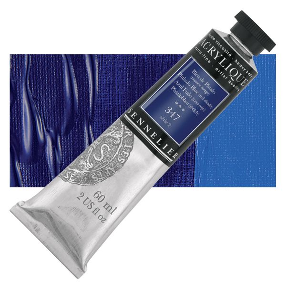 Sennelier - Extra fijne acrylverf - Phthalo Blauw (rode tint) (347) - 60ml - serie 2