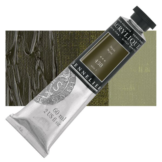 Sennelier - Extra fijne acrylverf - Sepia (438) - 60ml - serie 1