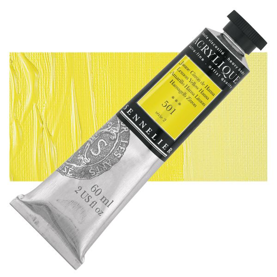 Sennelier - Extra fijne acrylverf - Citroengeel (501) - 60ml - serie 2
