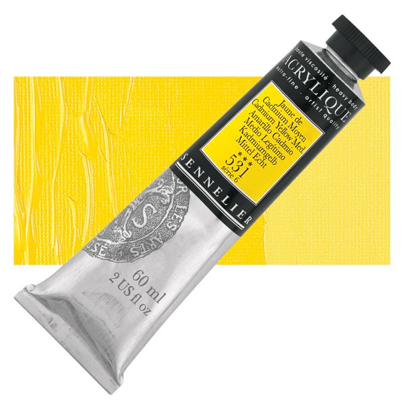 Sennelier - Extra fijne acrylverf - Cadmiumgeel Middel (531) - 60ml - serie 6 