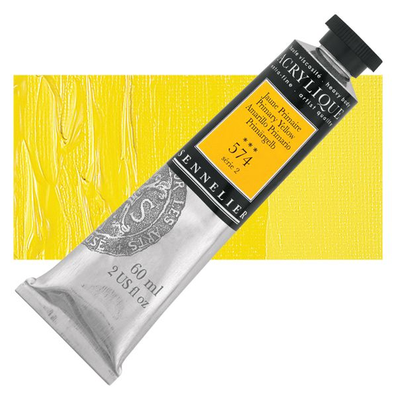 Sennelier - Extra fijne acrylverf - Primair geel (574) - 60ml - serie 2 