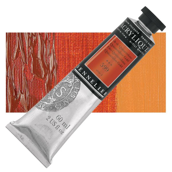Sennelier - Extra fijne acrylverf - Quinacridone Goud (599) - 60ml - serie 4 
